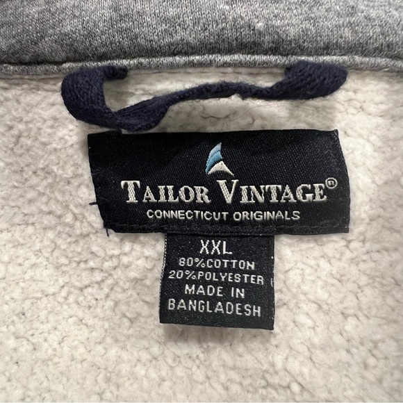 Tailor Vintage Men’s Puretec Cool Sherpa Full-Zip Vest Medium Grey Heather XXL - Picture 9 of 14
